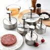 Durable Stainless Steel Burger Press Non Stick Round Hamburger Patty Maker Kitchen Tool 8-14 Cm Patty Making Mold Restaurant