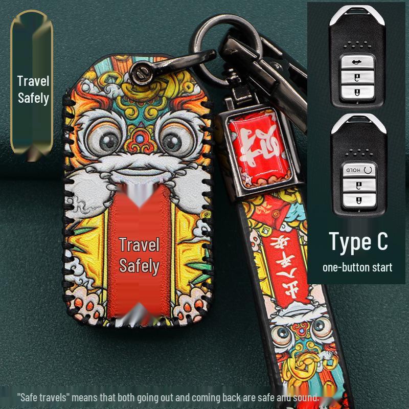 CRV Key Case for 11th Gen Accord, Civic, XRV, Haoying, & Xingge Remote Control Shell Buckle Set