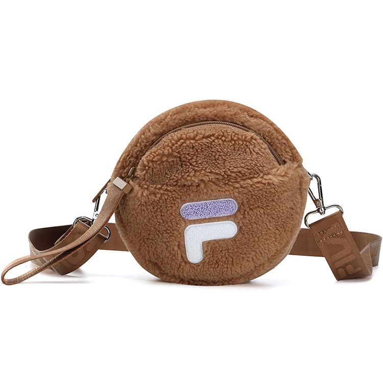 Fila Fashion Casual Plush Fabric Shoulder Bag Women Shoulder Bag Light-Brown F13W149166F-BN XS