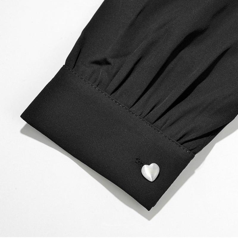 Cat's Eye Stone Shirt, Anti-glare Brooch, Women's Hidden Button Collar, High-end and Exquisite Brooch