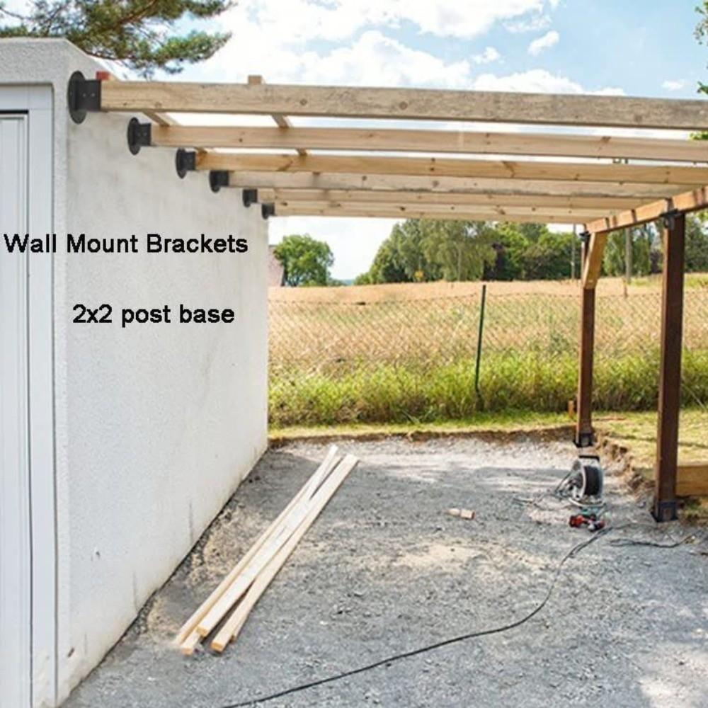 2 st Rostbeständig Pergolastolpsfäste 2x2 Fyrkantig Hållbar Staketstolpe Flänsbas Kraftig Stabil Metallkonstruktion