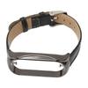 Sport Wrist Band for Mi Band 7 Soft PU Leather Breathable Replacement Loop Strap for Running Hiking Black