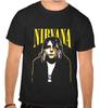 Kurt Cobain Nirvana Rockmusik Logo Schwarzes T-Shirt -1035-