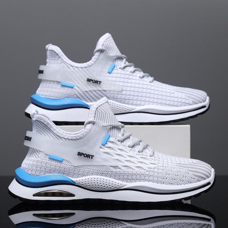 Men's Shoes 2024 New Men's Summer Mesh Breathable Shoes Trendy Running Flying Weaving Trendy Casual Sports Shoes