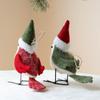 Soft Plush Christmas Hanging Pendant Creative Wreath Bird Ornaments Xmas Tree Cute Birds  Fireplace