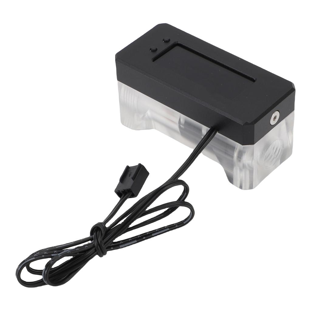 Water Cooling Flow Meter Alarm Multifunctional Aluminum Alloy and Acrylic High Temperature Low RPM Electronic Water