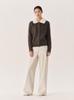 Women's Cashmere-Feel Lapel Cardigan: Autumn/Winter Loose Knit Brushed Top