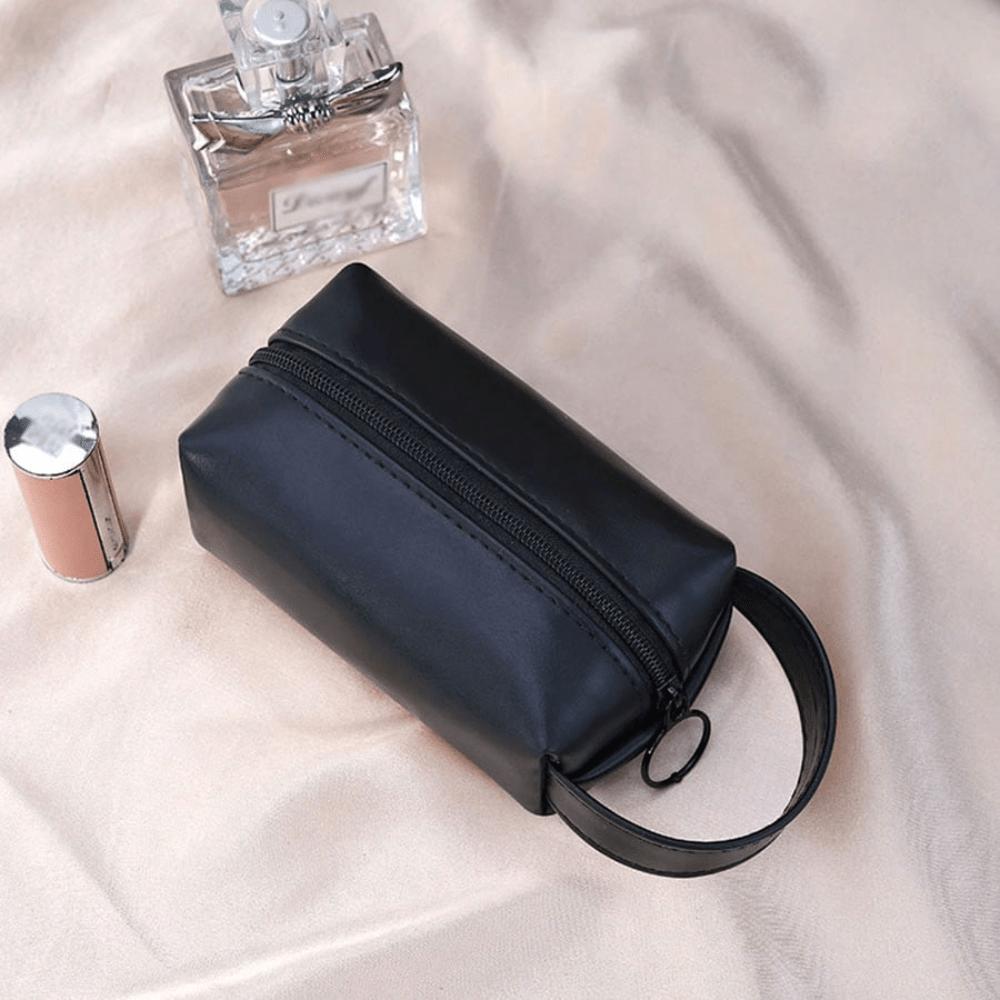 High Capacity Portable Lipstick Cosmetic Bag Mini Key Coin Purse PU Leather Bag For Jewelry Makeup Travel Toiletry Organizer Essentials