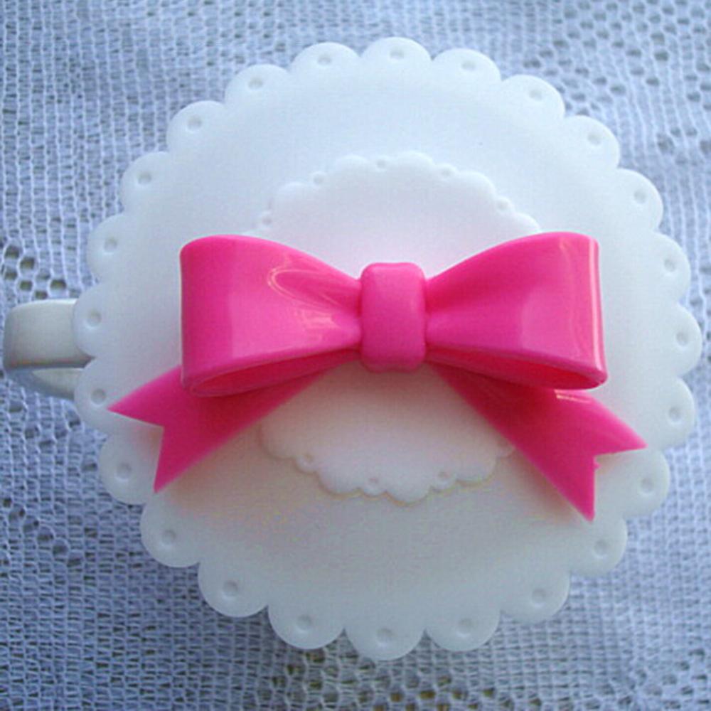 Cup Lid Tea Cup Cover Reusable Silicone Lid Seal Cover Drinkware Bowknot Anti-dust Silicone Cap Suction Seal Cap Fruits Coaster