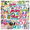 50PCS Graffiti Stickers Internet Popular Numbers Six Seven Decals Decor Phone Stationery Sticker DIY Memes 67 Entertaining Play Safe Kid Friendly Fun