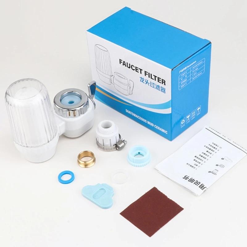 Manual Switch Faucet Water Purifier with 0.1 Micron Ceramic Filter Easy to Install Removable Washable for Home Kitchen Use