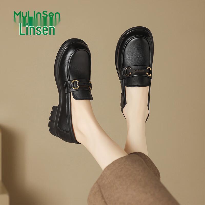 MULINSEN Women s Platform Slip-On Loafers 37
