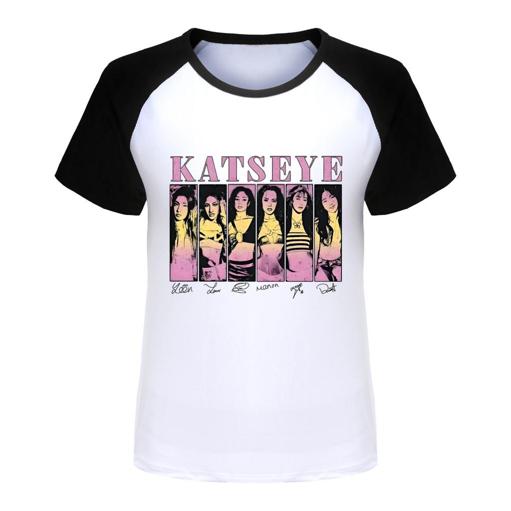 5304 Kinder Mädchen KATSEYE Druck Kurzarm T-Shirt