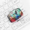 Travel Decorative Medicine Holder with 2 Compartment Portable Pill Container Metal Pill Organizer Small Pocket Purse Travel Gift