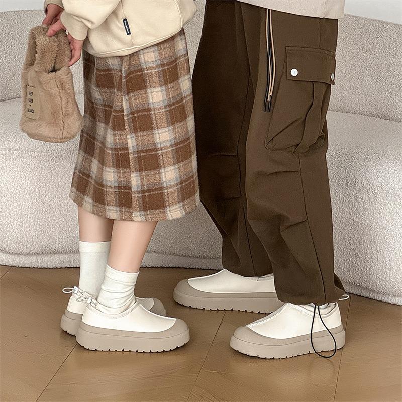 3666 Winter Waterproof Snow Boots for Men and Women Couples Thick-soled Heightened Piled Thickened Low-top Cotton Shoes Men's Shoes