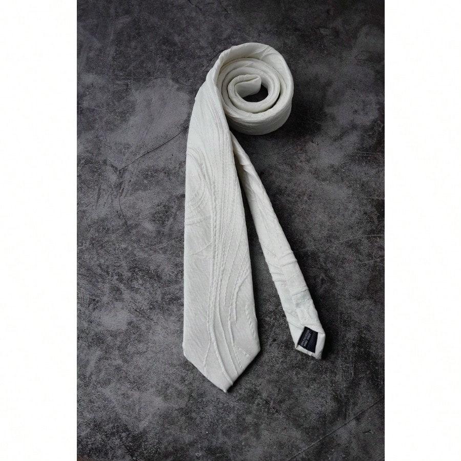 Three-dimensional craft tie black white retro versatile luxury high-end suit shirt accessories women and men young trend