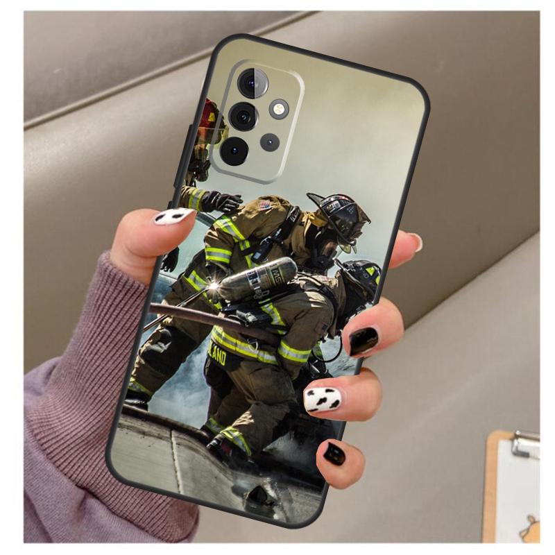 Fireman Firefighter Case For Samsung Galaxy A35 A55 A15 A32 A12 A22 A52 A06 A54 A34 A14 A56 A36 A26 A16 A13 A53