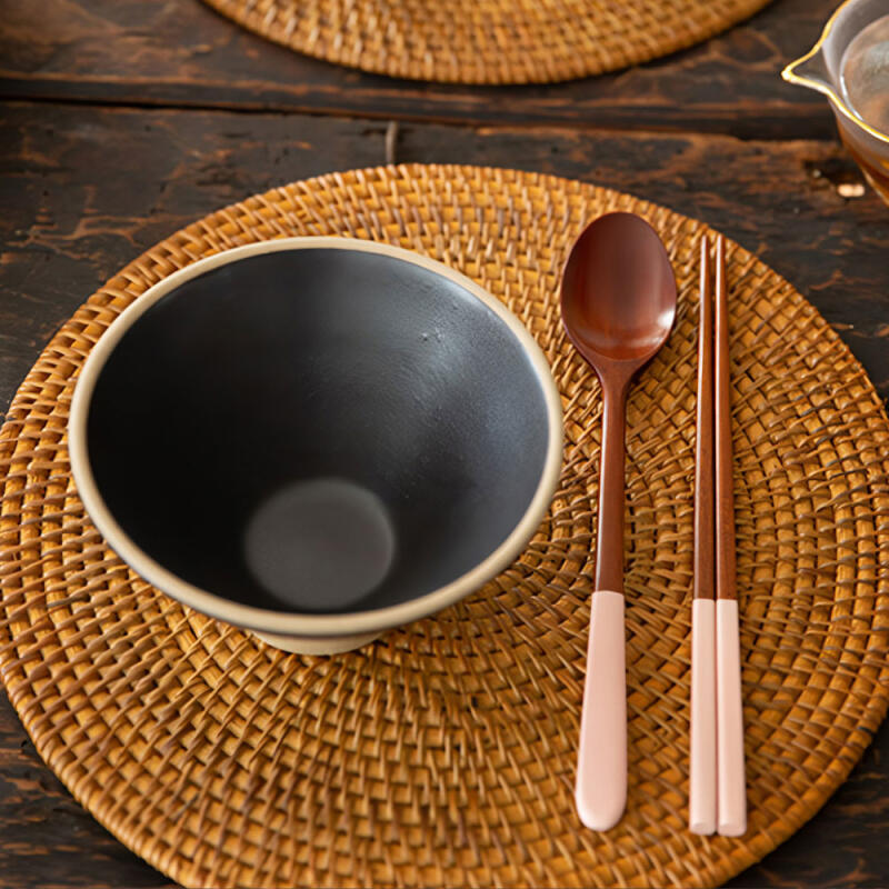 Pastel Natural Lacquer Spoon Set (4 colors) pink