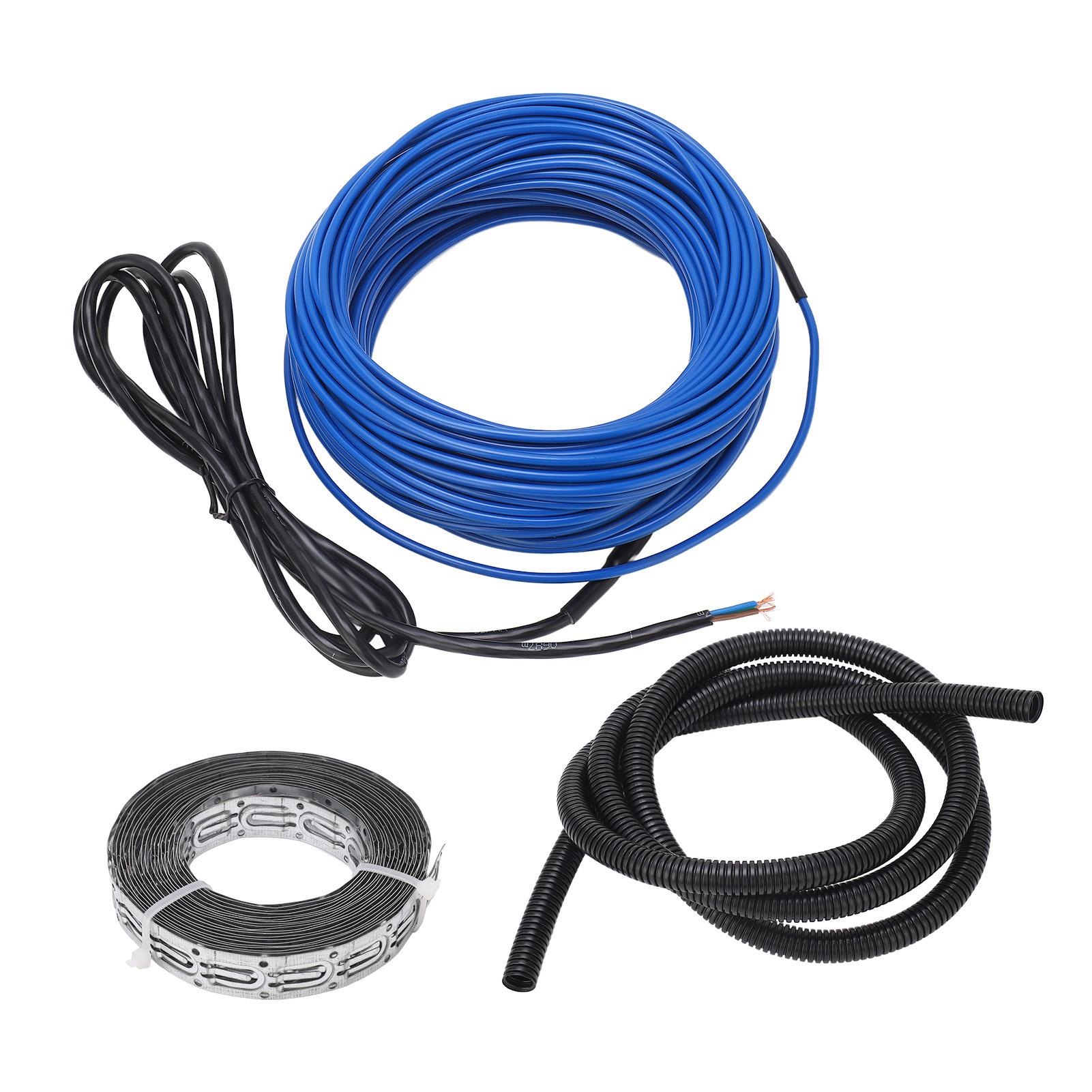 

15M 1.5m2 Pipe Heat Cable 15WM 225WPC Self Regulating Heating Tape with Fixed Belt Cable