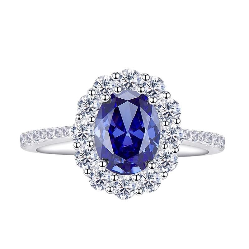 S925 Sterling Silver Sapphire Women's Ring - Light Luxury, High-End, Unique Design, 2026 Hot Style