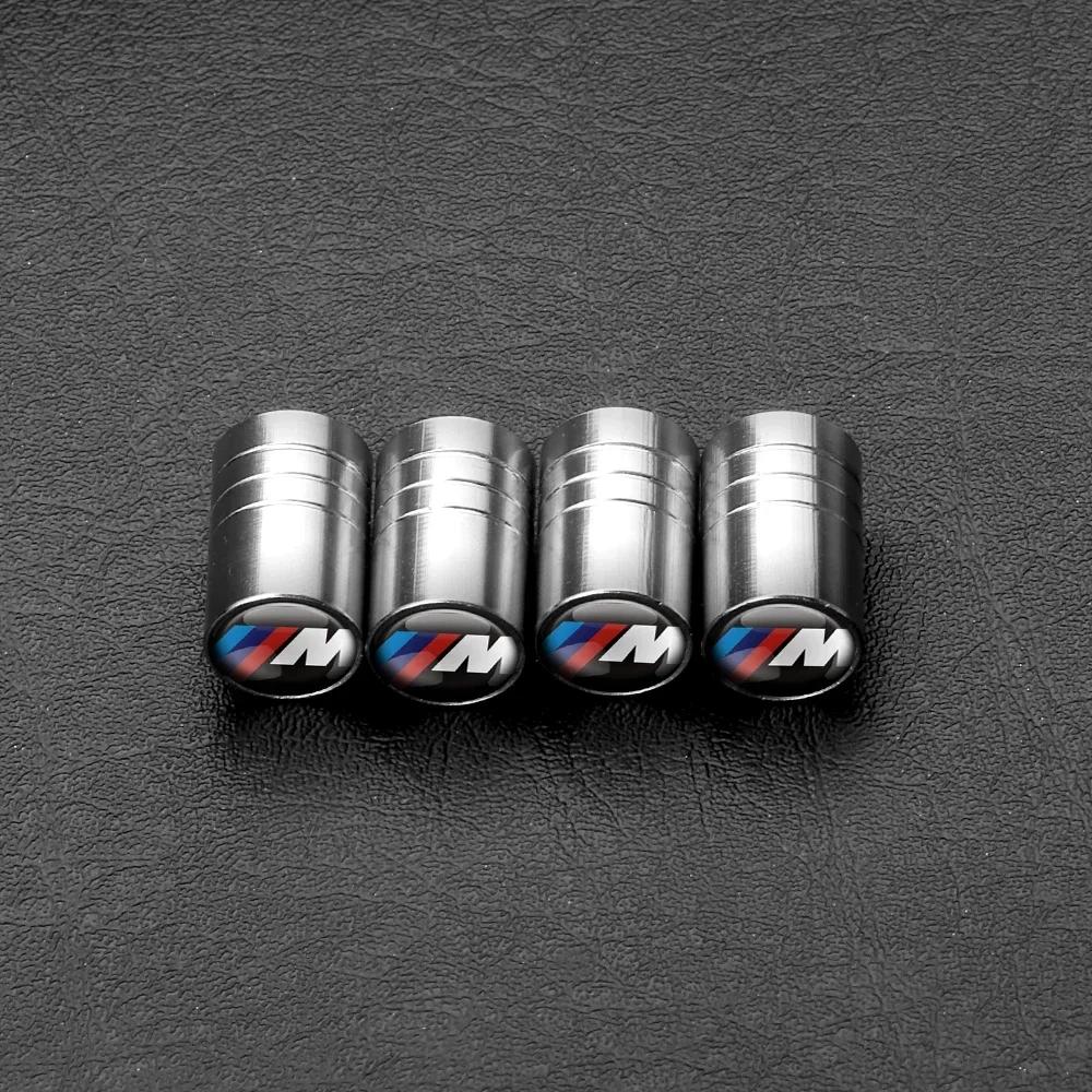 

4p Automobile hub tire valve cap BMW M logo cover M3 M5 F10 F30 F20 E30 E34 E36 E39 E46 E91 x1 x2 x3 x5 tire inflating valve cap 4pcs