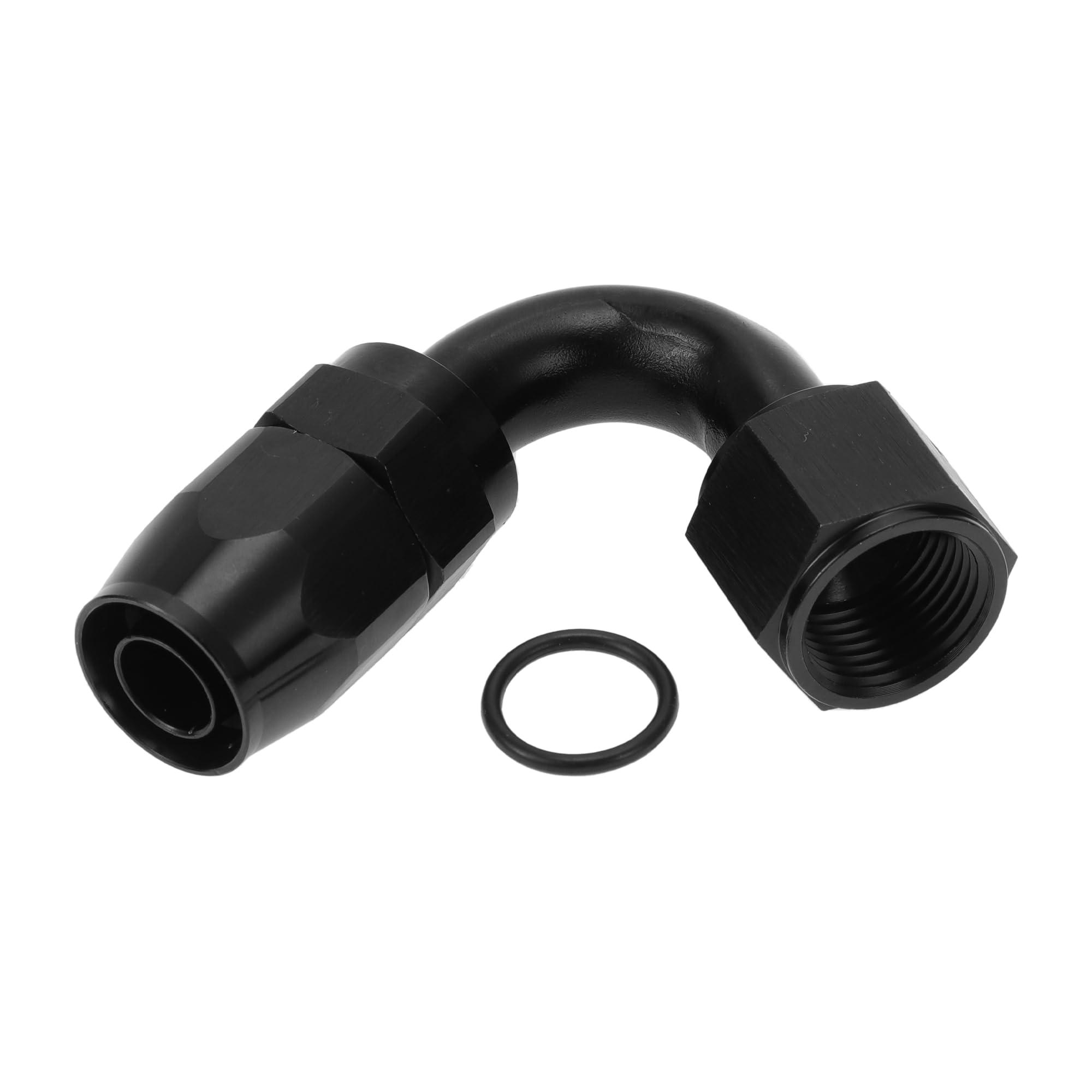 

A ABSOPRO Female Flare Reducer Hose Fitting Adapter TF-1001-AN10 120° Fuel Line Connector with Aluminum O-Ring Black чорний