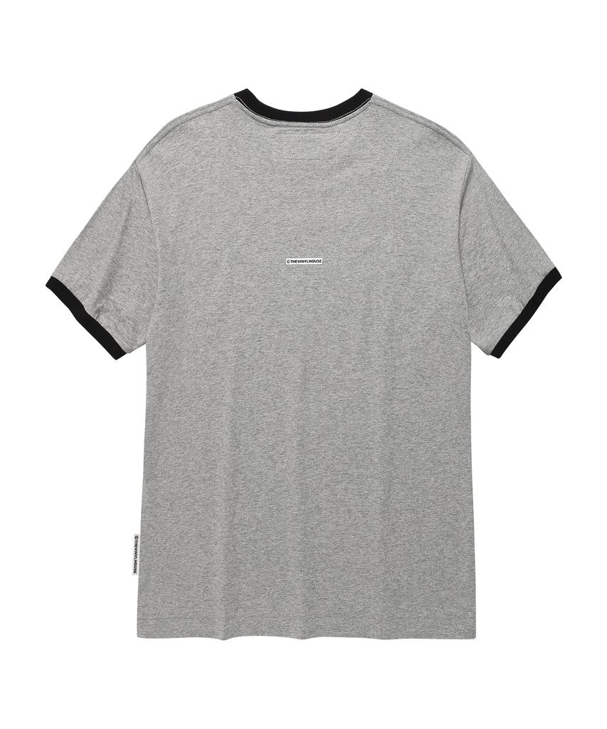 THEVINYLHOUSE Cowboy Pictogram Ringer Tee Gray