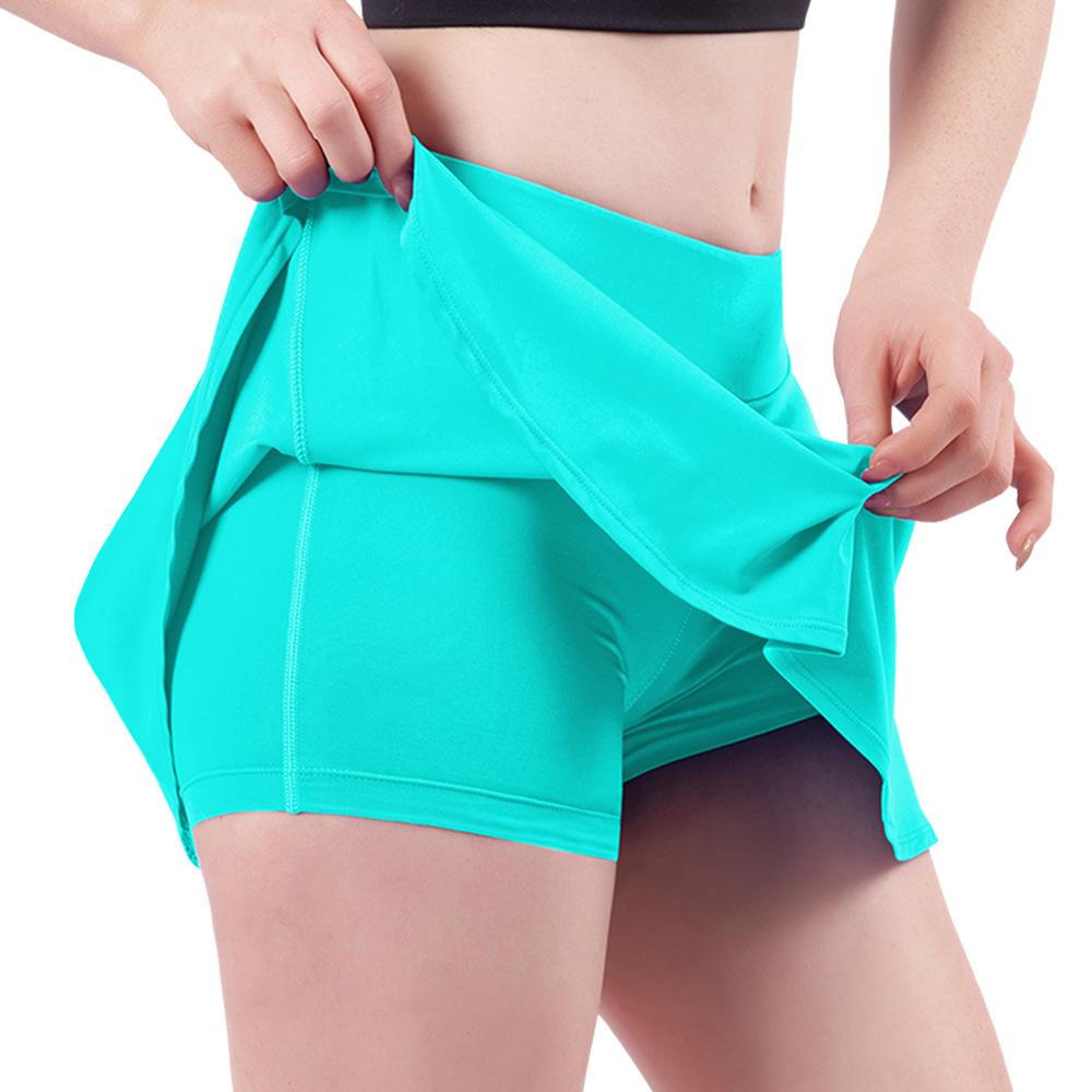 Women's Breathable Tennis Skirt with Inner Shorts Lightweight Sport Skorts for Running Yoga Fitness Outdoor Activities Pants