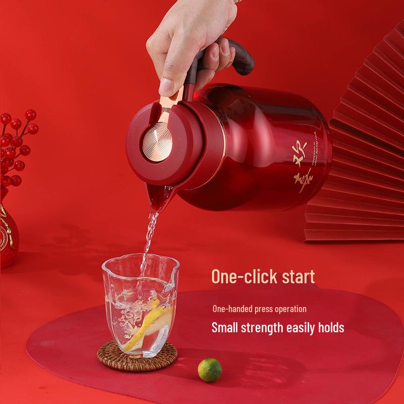 304 Stainless Steel Festive Double-Layer Thermos Casserole and Warm Water Bottle for Weddings