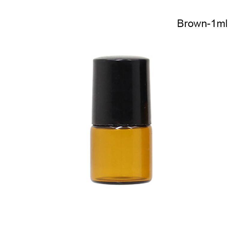 1Ml 2Ml 3Ml 5Ml 10Ml Amber Thin Glass Roll On Bottle Empty Refillable Bottle Sample Test Essential Oil Perfume Vials With Roller