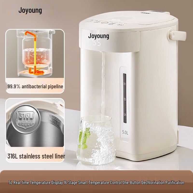 Joyoung 5L Electric Thermos Kettle with Multi-Temp Control CN plug (adapter included)