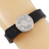 HERMES serie looping Bracelet Black / orange/Silver leather 15.1g Women Used