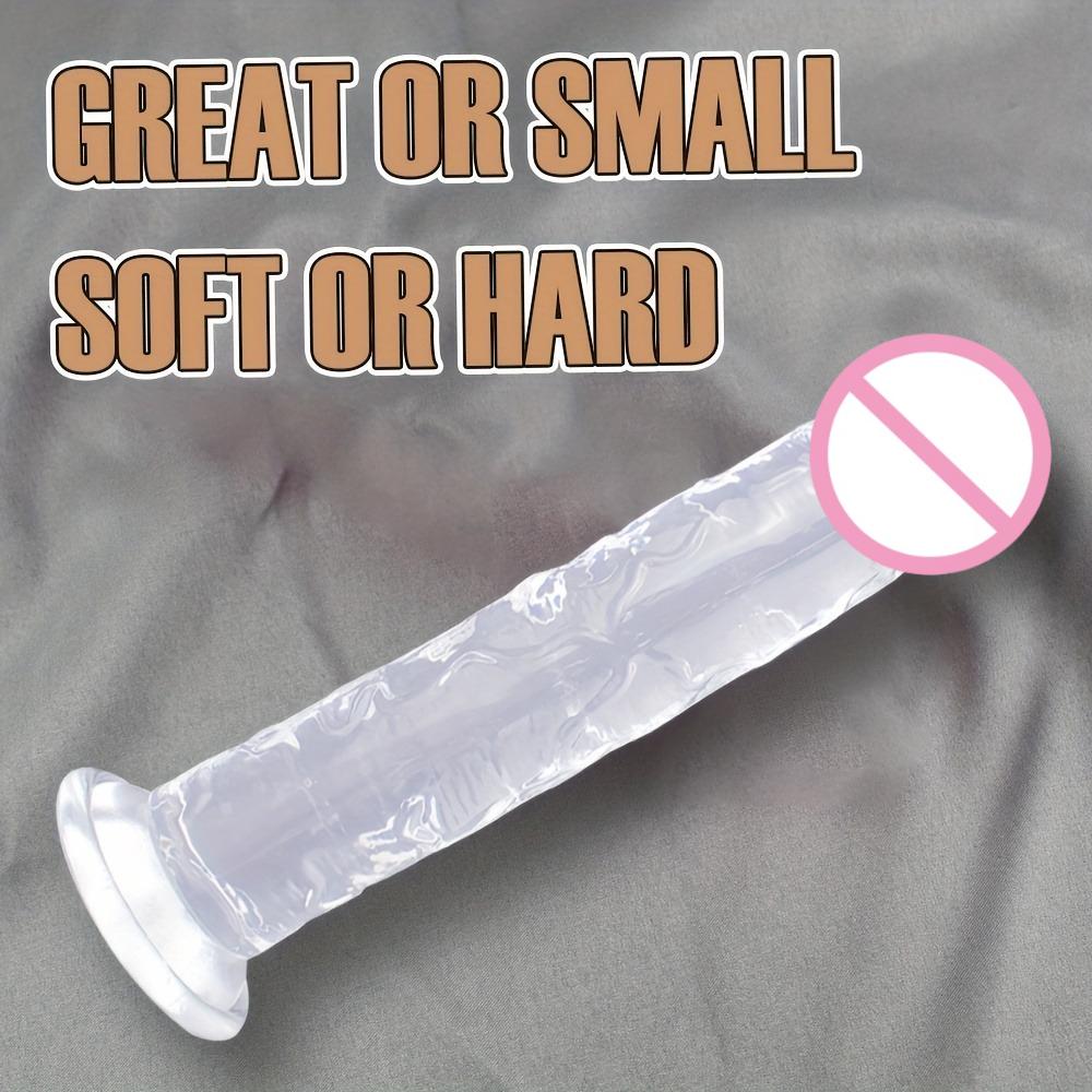 Large Crystal Clear Jelly Realistic Dildo Penis Dick Anal Plug Vaginal Anal Stimulation Suction Cups Masturbator Adult Sex Toys