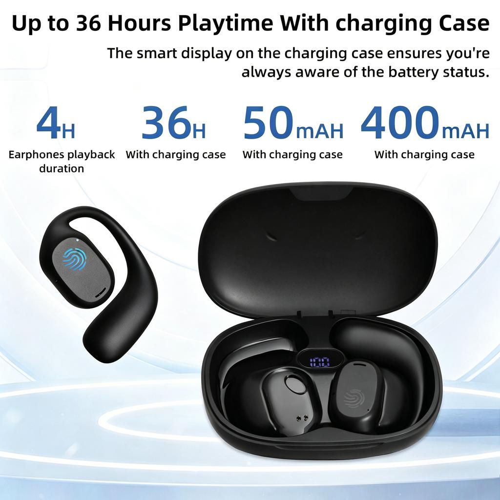 Xiaomi Wireless Bone Conduction Headphones Bluetooth 5.3 Waterproof Sport Earphones Long Battery HiFi Stereo Call Noise Reduction