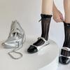 Lolitas Ruffled Ankle Socks Ballet Sweet Bowknot Crew Socks Tights Loose Socks