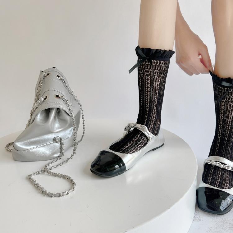 Lolitas Ruffled Ankle Socks Ballet Sweet Bowknot Crew Socks Tights Loose Socks