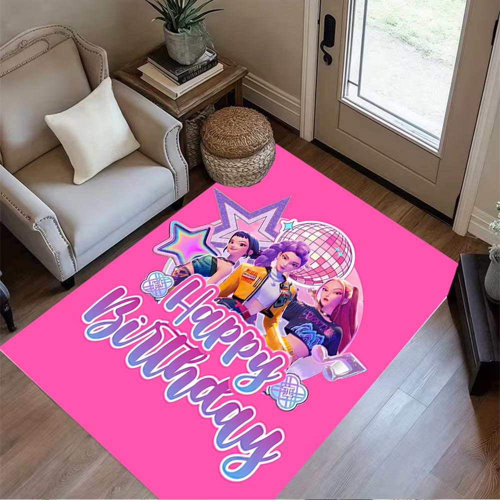 Huntress Power Squad Floor Mat Suitable for Living Rooms Bedrooms Hallway Game Room Anti-slip Rug Decorate Offices Gift for Festivals