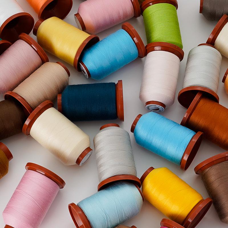 100-Color High-Speed Polyester Sewing Thread, 1100 Yards, Two-Ply, Fine and Durable for Hand and Machine Use.