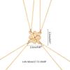 4Pcs Heart Pendant Choker Heart Puzzle Four Leaf Clover Necklace Jewelry Gift