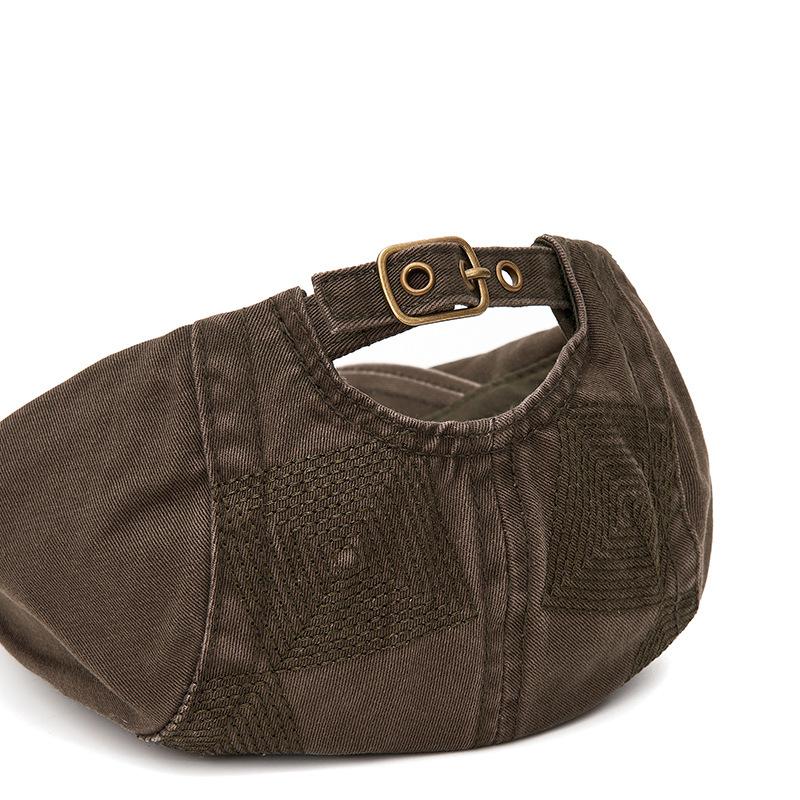 Embroidery Beret British Vintage Men's Forward Cap Spring Summer Sunshade Newsboy Cap