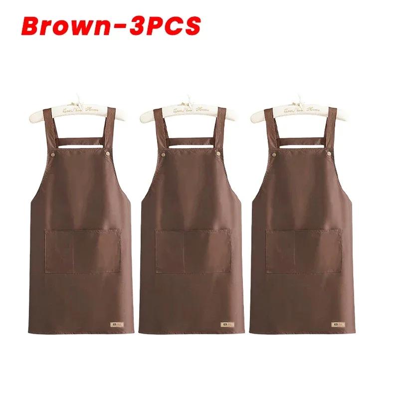 Multipurpose Waterproof Oilproof Kitchen Apron For Cooking Grilling Adult Work Smock Catering Industry Simple Chic Design