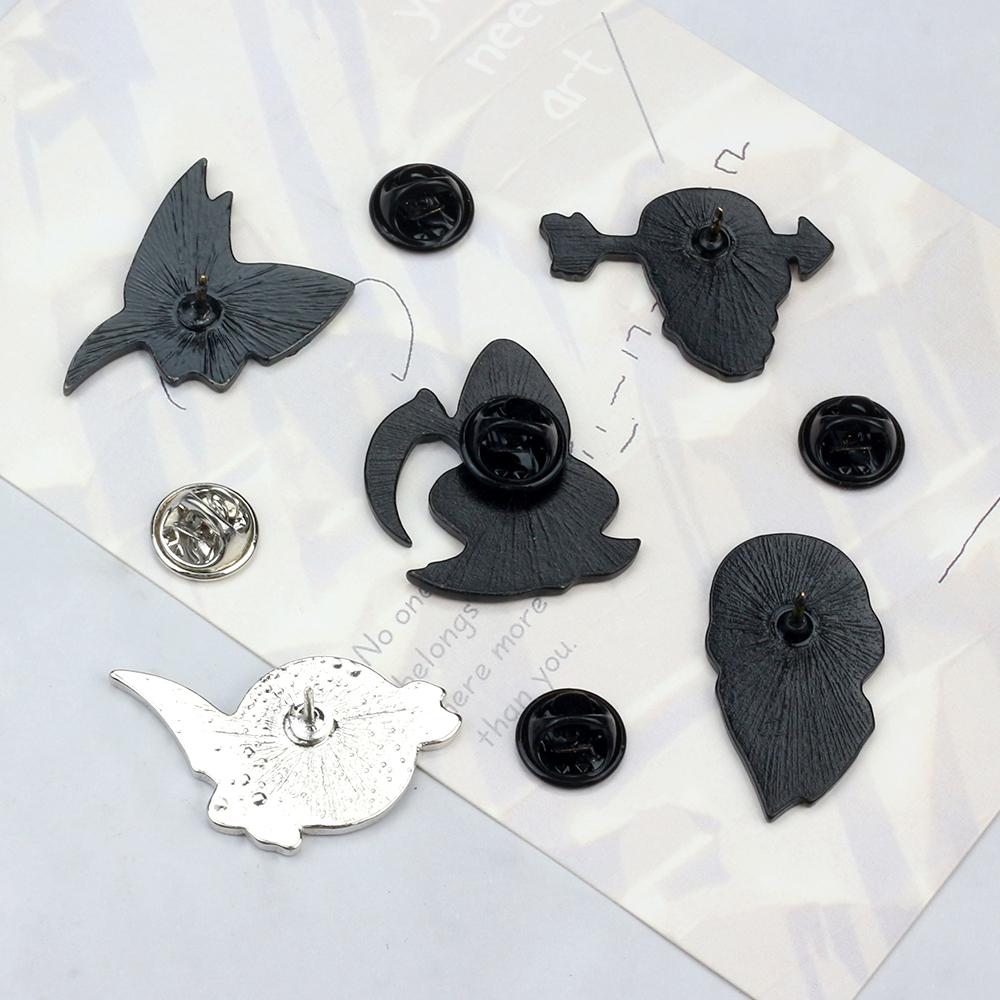 Happy Halloween Theme Brooch Trick or Treat Enamel Pin Skull Grim Reaper Ghost Backpack Jeans Badge Dark Punk Accessories Friend
