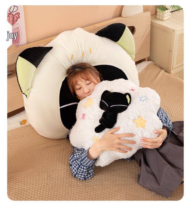 Cross-border Luo Xiaohei Plush Pillow Cushion and Office Backrest Doll Gift