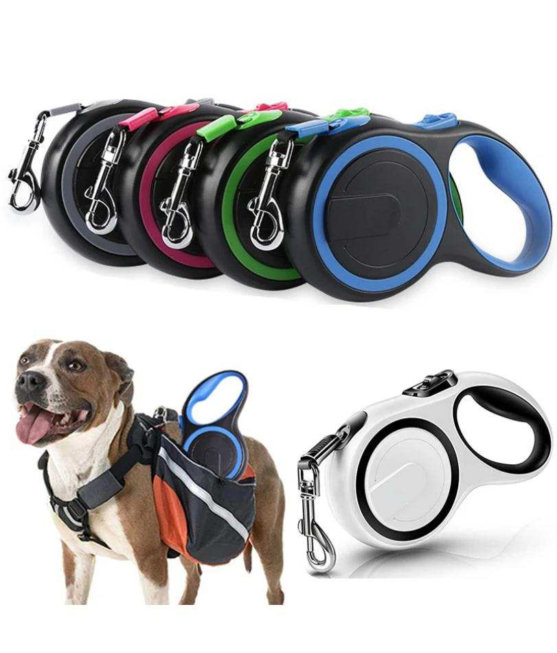 3/5/8M Pet Dogs Extending Leash Durable Nylon Automatic Retractable Doggy Leash Leads for Small Medium Large Dog Walking Supplie