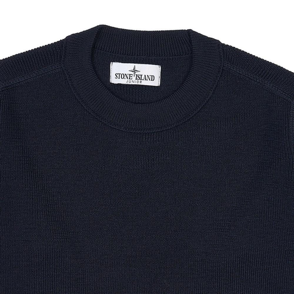 STONE ISLAND Sweatshirt Kids Solid Fit Crew Neck Long Sleeve Dark Blue Kids Tops 7916516C2-V0020