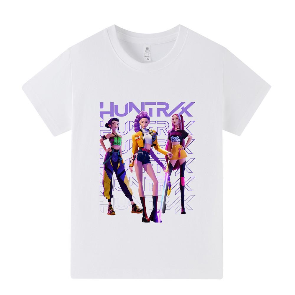 A1235 Kids Boys Girls Kpop Rumi Zoey Mira Print Short Sleeves T-shirt