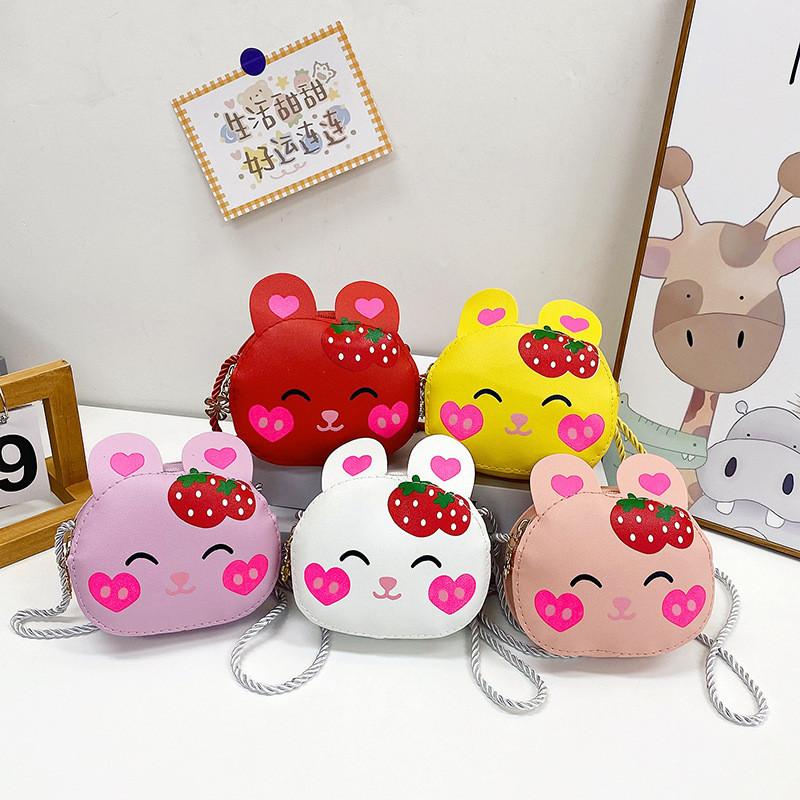 Strawberry Rabbit Shoulder Bag Animal Print Lightweight Adjustable Strap Gift