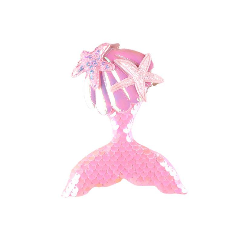 Handmade Embroidered Starfish and Fish Tail Patch with Beads