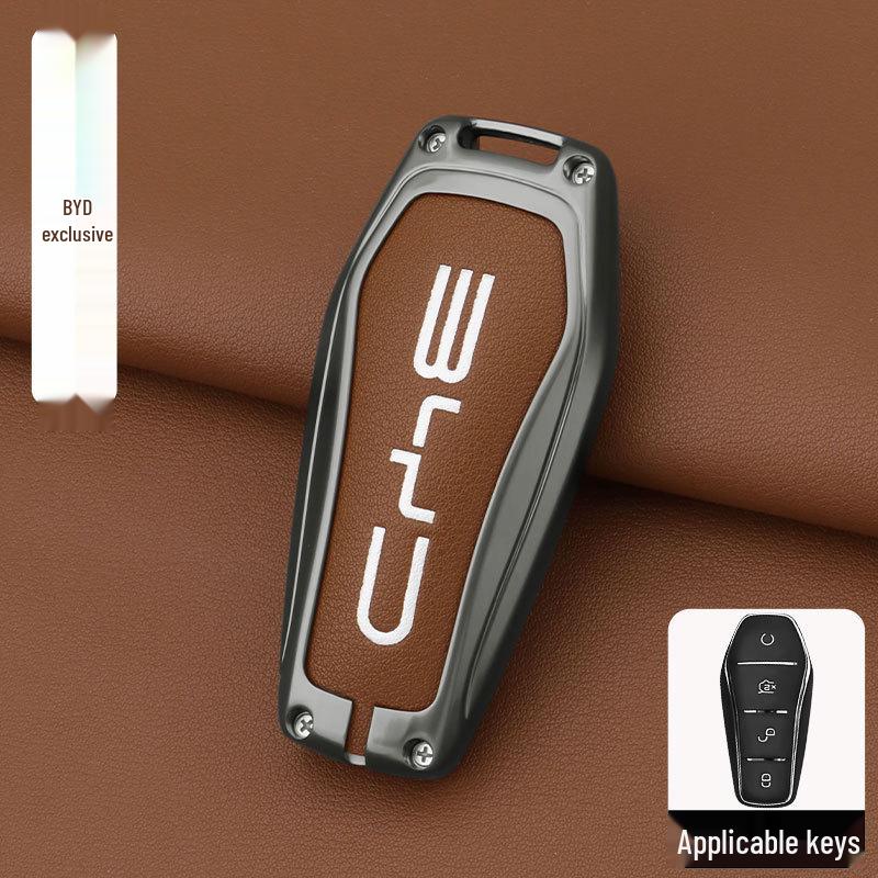 BYD Key Case for Models: Qin, Han Plus DMI, Song Pro, Tang, Yuan, Destroyer 05, Seagull, Dolphin, and Lion – Shell Buckle Design