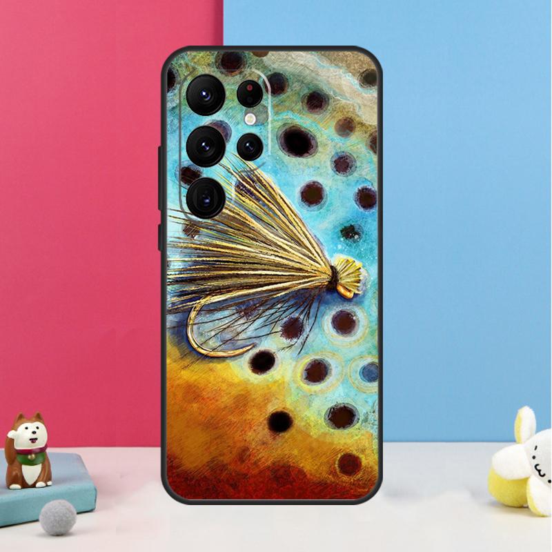 Étui de pêche à la truite pour Samsung Galaxy S26 S25 S24 S20 S21 S22 S23 Ultra S10 Plus S25 FE Coque Arrière